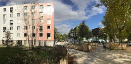 Renovated park and housing complex Cité les Courtillières-Le Serpentin